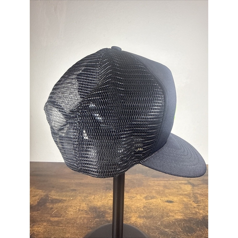 Vintage 1980s Hard Rock Cafe Cancun Foam Trucker Hat Neon Puff Print Corded NEW - Picture 3 of 7